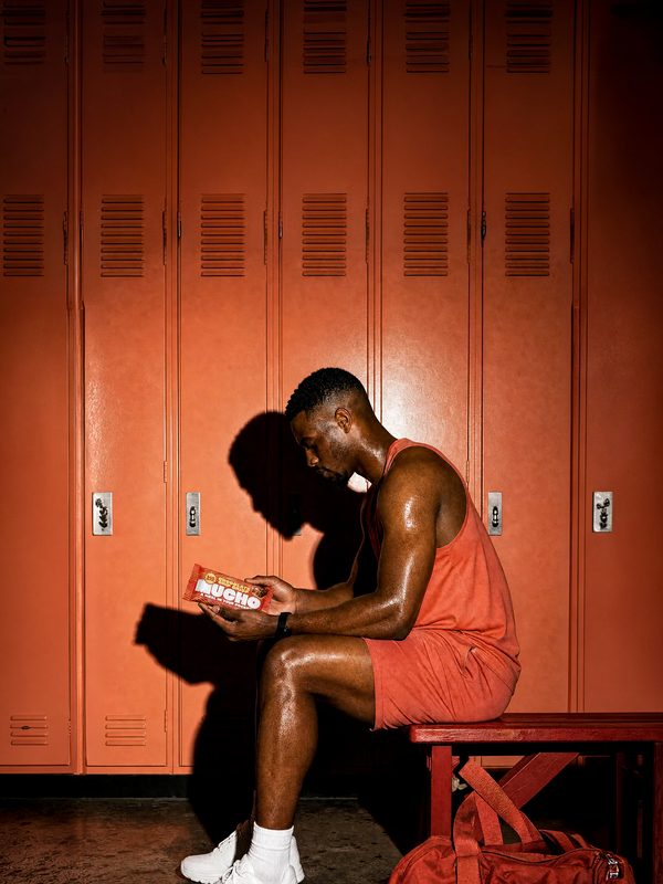 Creator with a Mucho bar in the locker room
